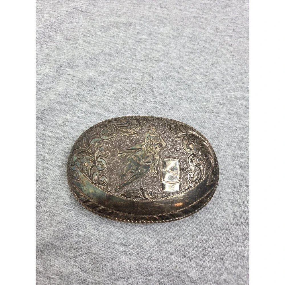 Crumrine 22k Gold Sterling Silver Santa Ana Rodeo Belt Buckle